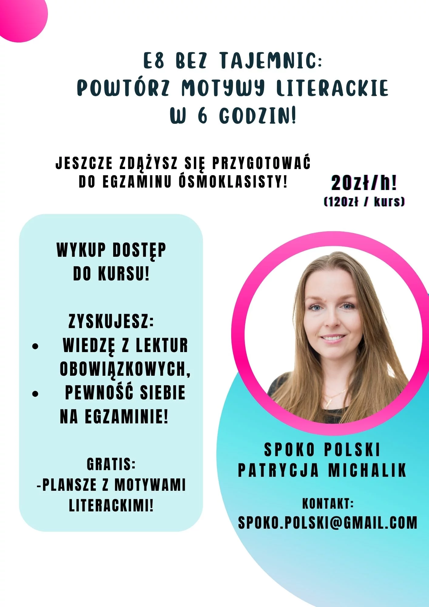 KURS Z MOTYWÓW LITERACKICH DO E8