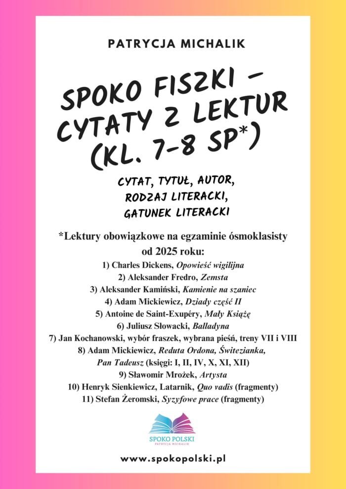 Spoko fiszki - cytaty 2025