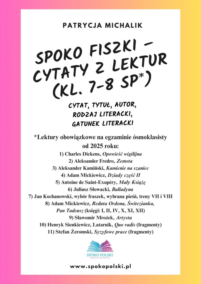 Spoko fiszki - cytaty 2025