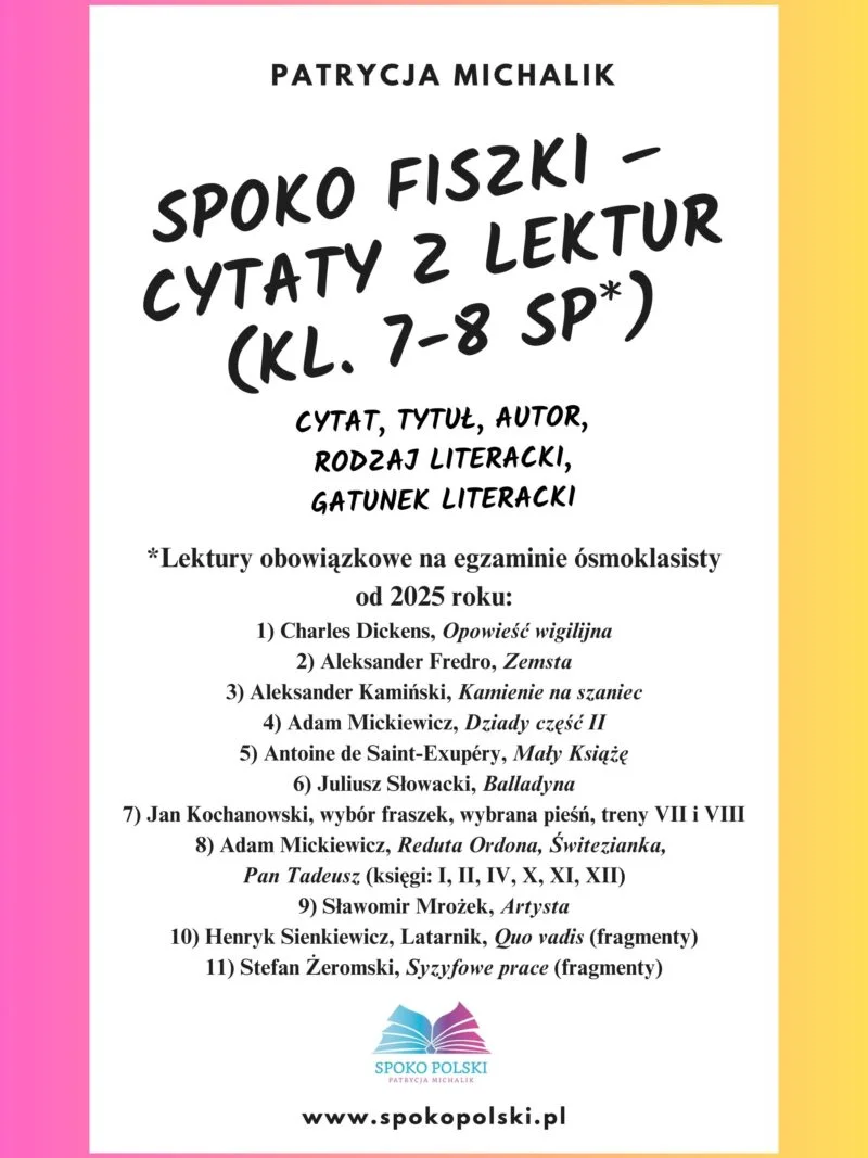Spoko fiszki - cytaty 2025