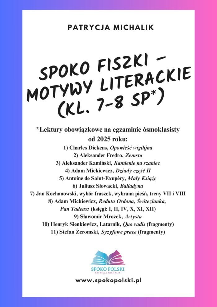 Spoko fiszki - motywy literackie 7-8