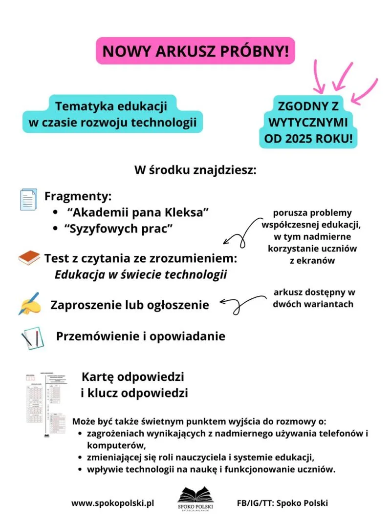 Arkusz E8 – Akademia pana Kleksa i Syzyfowe prace