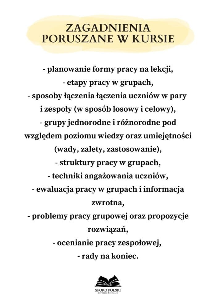 Kurs dla nauczycieli z pracy grupowej 2