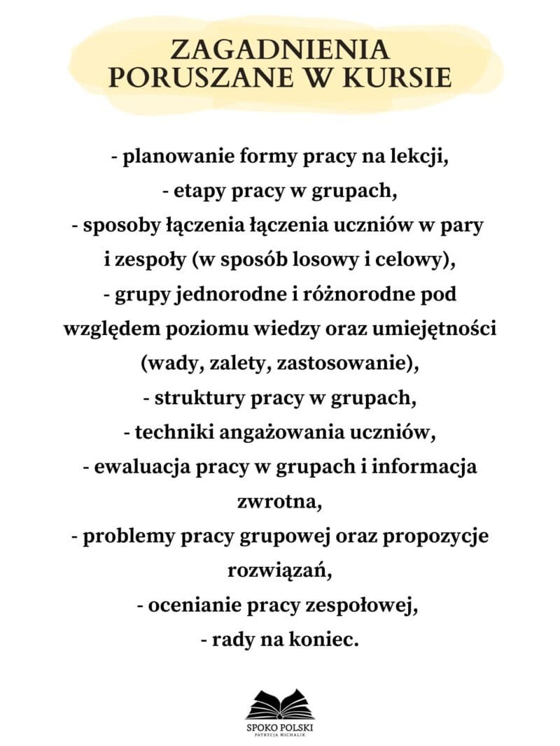Kurs dla nauczycieli z pracy grupowej 2