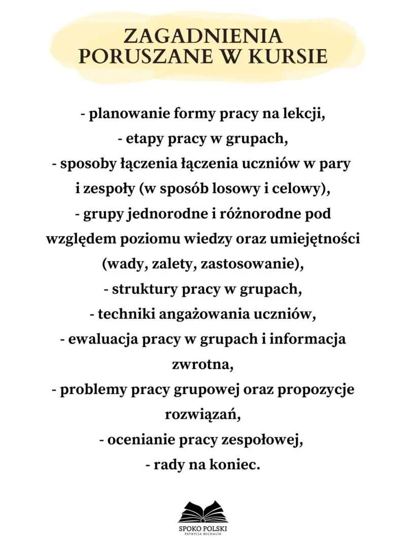 Kurs dla nauczycieli z pracy grupowej 2 Kurs dla nauczycieli z pracy grupowej 2
